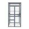 Wooden Cat Catio, Outdoor Cat Enclosure, Cat House with Platforms, Sunshine Board, Hammock, Door, Kitten Cage Condo, Grey
