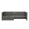 Patio Furniture, Outdoor Furniture, Seasonal PE Wicker Furniture,5 Set Wicker Furniture With Plywood Coffee Table,with lift TOP Coffee Table