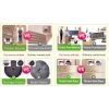 Cat Tree Scratcher 77-Inch 6 Levels for Cats Trees Brown/Black Pet Cats Indoor Toy Cats Supplies