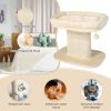 Modern Cat Tree Tower with Large Plush Perch and Sisal Scratching Plate