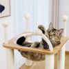 (Do Not Sell on Amazon) Modern Wooden Cat Tree Multi-Level Cat Tower With Fully Sisal Covering Scratching Posts