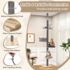 Floor to Ceiling Cat Tree with 93"-107" Adjustable Height