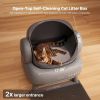 M1 Open-Top Self Cleaning Cat Litter Box, Automatic Cat Litter Box with APP Control, Odor-Free Waste Disposal