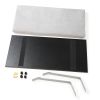 Cat Perch Window Mounted Shelf Bed with Velvet Cushion for Rest, Black Gray