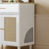 Cat Litter Box Enclosure with Scratch Pad, Hidden Litter Box Furniture, Wooden Pet House Sideboard, Storage Cabinet, Fit Most Cat and Litter Box