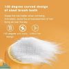 Pet Pumpkin Brush, Pet Grooming Self Cleaning Slicker Brush For Dogs Cats Puppy Rabbit, Cat Brush Grooming Gently Removes Loose Undercoat