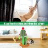 32'' Cat Scratching Post, Tall Christmas Tree Cat Scratcher with 3 Posts and Cute Dangling Teaser Balls