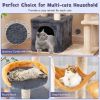 63 Inch Multi-level Cat Tower with Scratching Board and Toys