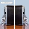 THE REFINED FELINE Cat Litter Box Enclosure Cabinet, Modern, Black Espresso, Adjustable Levelers, XLarge, Hidden Litter