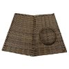Woven Rattan Cat Litter Box Enclosure Furniture, Rattan Cat House with Cat Litter Box, Detachable Cat Washroom with Cotton Linen Mat for Living Room
