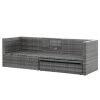 Patio Furniture, Outdoor Furniture, Seasonal PE Wicker Furniture,5 Set Wicker Furniture With Plywood Coffee Table,with lift TOP Coffee Table