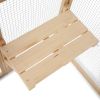 Wooden Cat Catio, Outdoor Cat Enclosure, Cat House with Platforms, Sunshine Board, Hammock, Door, Kitten Cage Condo, Burlywood