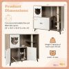 Cat Litter box with Cat scratching post, Cat Apartment, Cat House, locker