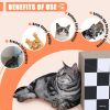 Cat Scratching Board with Ball, Triangle Cat Scratching Cardboard, Multiple Scratching Angles, 2-in-1 Scratching Lounge Bed, Recyclable and Durable