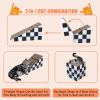 Cat Scratching Board with Ball, Triangle Cat Scratching Cardboard, Multiple Scratching Angles, 2-in-1 Scratching Lounge Bed, Recyclable and Durable