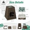 Woven Rattan Cat Litter Box Enclosure Furniture, Rattan Cat House with Cat Litter Box, Detachable Cat Washroom with Cotton Linen Mat for Living Room