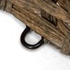 Woven Rattan Cat Litter Box Enclosure Furniture, Rattan Cat House with Cat Litter Box, Detachable Cat Washroom with Cotton Linen Mat for Living Room