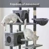 Cat Tree 71.6 inches Cat Tower for Cats,Multi-Level Cat Condo Furniture with Scratching Posts, with Cozy Basket & Hammock