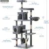 Cat Tree 71.6 inches Cat Tower for Cats,Multi-Level Cat Condo Furniture with Scratching Posts, with Cozy Basket & Hammock