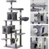 Cat Tree 71.6 inches Cat Tower for Cats,Multi-Level Cat Condo Furniture with Scratching Posts, with Cozy Basket & Hammock