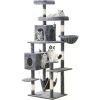 Cat Tree 71.6 inches Cat Tower for Cats,Multi-Level Cat Condo Furniture with Scratching Posts, with Cozy Basket & Hammock