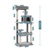143Cm Tall Multi-Level Cat Tower With Large Hammock (50.8x40.64cm), Sisal Scratching Posts, Cozy Condo & Top Perch Cat Tree