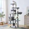 Cat Tree 71.6 inches Cat Tower for Cats,Multi-Level Cat Condo Furniture with Scratching Posts, with Cozy Basket & Hammock