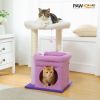 H68cm Small Cat Tree Condo for Indoor Hanging Ball Tower Large Top Perch Warm Cozy Home Sisal Scratching Post rascadores de gato