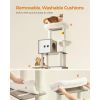 Basket Tree for Cats 2-in-1 Modern Cat Tower Perch 72.8-Inch Tall Cat Condo With Scratching Posts Washable Cushions Supplies Pet